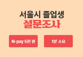 [N페이 5천원] 서울 청년 취업 지원 설문조사 (~5/10 마감)